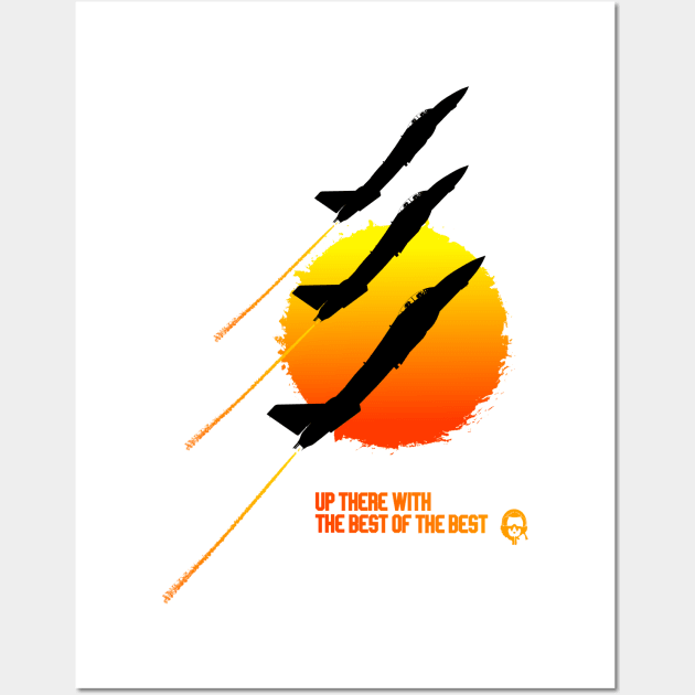 Top Gun sunset white Wall Art by udezigns